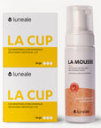Pack Duo Luneale - lot de 2 cups menstruelles + mousse nettoyante Bio (taille L et L)
