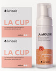 Pack Duo Luneale - lot de 2 cups menstruelles + mousse nettoyante Bio (taille M et M)