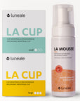 Pack Duo Luneale - lot de 2 cups menstruelles + mousse nettoyante Bio (taille S et L)